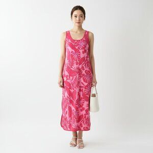 Juicy Couture Pink Tropical Print Terrycloth Sleeveless Dress NEW M